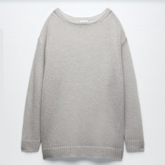 Zara BOATNECK KNIT SWEATER - Picture 1 of 5